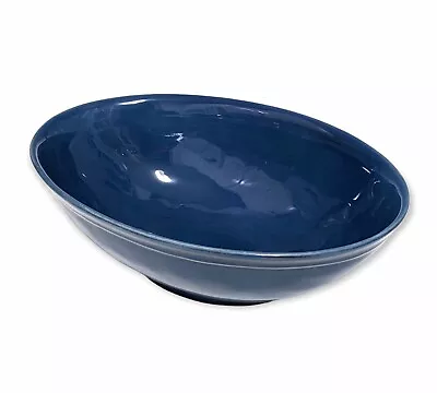 $34.95 • Buy Pottery Barn CAMBRIA Serving Bowl Ocean Blue 12.5  Oval Portugal Stoneware