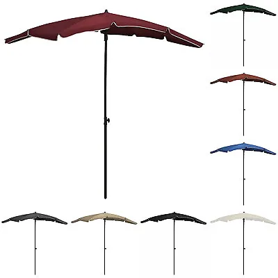 $44.99 • Buy Garden Outdoor Patio Parasol Umbrella With Pole 200x130cm Multi Colours VidaXL