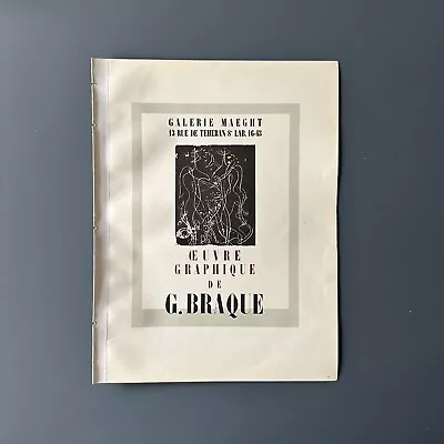 Original Georges Braque – Oeuvre Graphique At Maeght – 1947 Lithograph Poster • $42