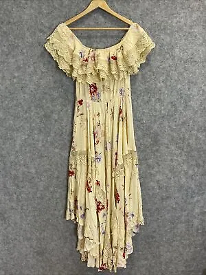 $35 • Buy Unbranded Women's Boho Empire Off Shoulder Floral Lace Maxi Dress OS/12-16 (1417