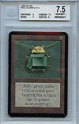  MTG Alpha Mox Emerald BGS 7.5 NM+ Magic WOTC Card 7871 SB • $19999.99