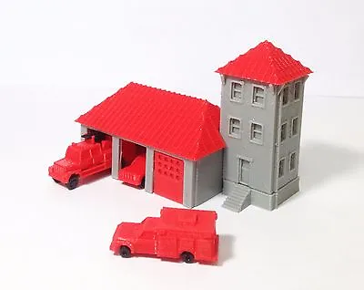$11.99 • Buy Outland Models Train Railway Country Fire Station With 3 Fire Trucks Z Scale