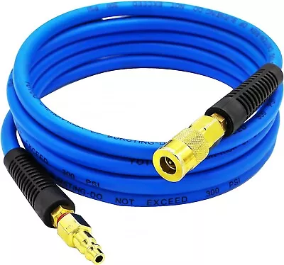 Hybrid Lead-In Air Hose 1/4x10 Air Compressor Hose 300 PSI Heavy Duty Light • $23.99