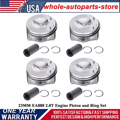 4* Pistons Kit Ø23mm Fits Audi VW Jetta GLI A4 A6 Q5 GTI Passat 09-15 2.0 TFSI • $71