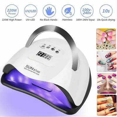 220W Nail Dryer LED Lamp UV Light Polish Gel Curing Machine Electric Manicure • $17.66