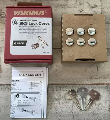 YAKIMA SKS Lock Cores 6 Pack #A151 W/ Keys + Control Key -NEW - FAST FREE SHIP- • $69