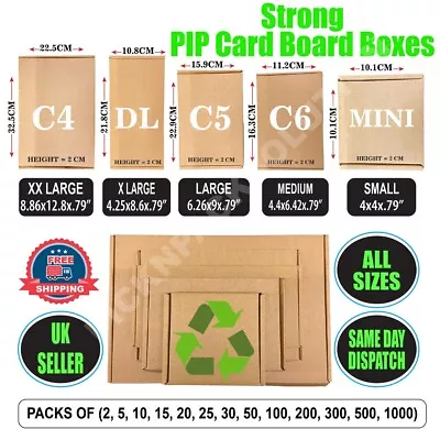 Strong Mailing Boxes Large Letter Pip Cardboard Postal Boxes Mini/c7 C6 C5 C4 Dl • £268.95