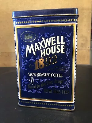 Vintage Maxwell House Coffee Tin 1892 100th Anniversary  With Coffee • $10