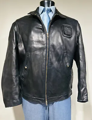 General Aviation Pilot Leather Aviator Bomber Mens Jacket XL Mouton Colllar • $299.99