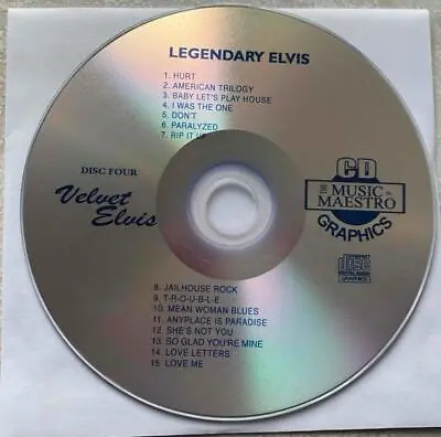 Elvis Presley Karaoke Cdg Legendary Elvis Vol 4 Music Songs Collection . • $11.91