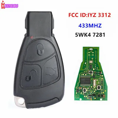 3 BUTTON Smart Remote Key 433Mhz Fob For MERCEDES BENZ C E S CLASS IYZ 3312 • $19.46