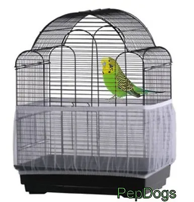 $10.99 • Buy Prevue SEED CATCHER Seed Guard Mesh Bird Cage Cover Skirt Traps Cage Debris