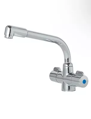 New & Boxed - Lofoi Monobloc Tap Chrome Effect Brass Kitchen Tap Single-Hole • £38.99