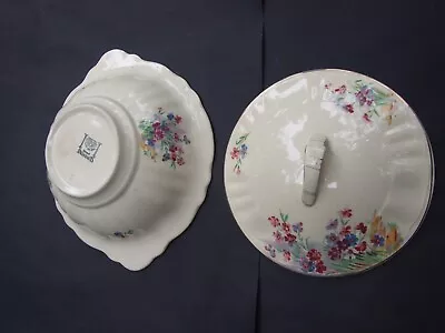 J & G. MEAKIN  Pottery Floral  Soup Tureen '' SUNSHINE '' England  C1940's • $94