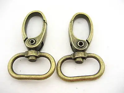 2pc Brass Bag Clasps Lobster Swivel Trigger Clip Snap Hook Bag Hook Supplies B1 • £2.99