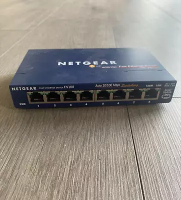 Netgear ProSafe FS108 | 8-Port 10/100Mbps Network Ethernet Switch • £5