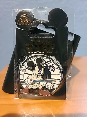 Disney Star Wars Mickey Mouse As Luke Skywalker Pin Lightsaber Millenium Falcon • $21.99