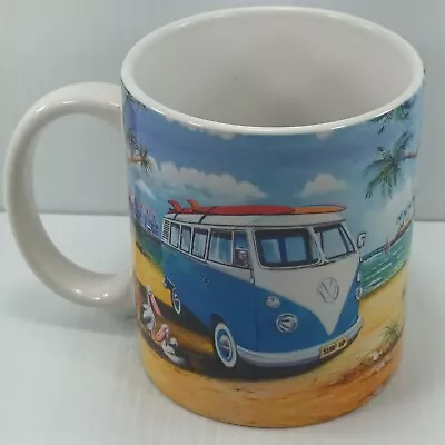 Volkswagen Kombi VW Coffee Cup Mug Tea Surfing At The Beach Blue Kombi • $18.80