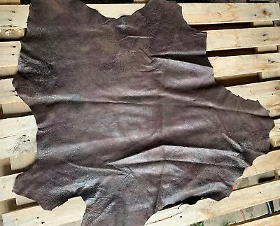 £21 • Buy SHEEP Leather HIDE Soft Distressed Brown Colour 4.3 Sq Ft Lamb Leather-craft V