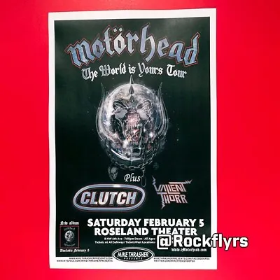MOTORHEAD + CLUTCH 2011 Original 11x17 Concert Promo Street Poster. Portland OR • $10