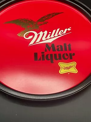 Vintage Miller Malt Liquor Beer Advertising Metal Serving Tray 10-3/4   • $20.95
