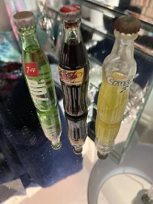 Vintage Miniture Soda Bottles. Coke World Of Las Vegas. 7 Up And Crush • £27