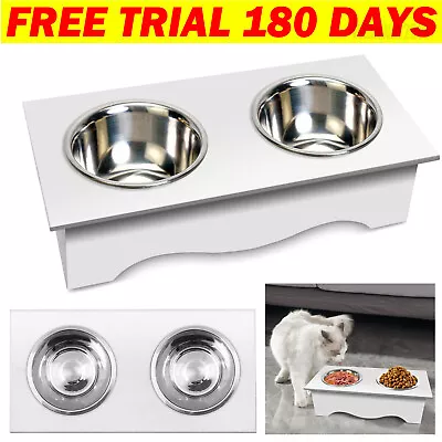 Stainless Steel Pet Non Slip Dog Puppy Food Water Dish Feeder Removable Bowls  • £18.30