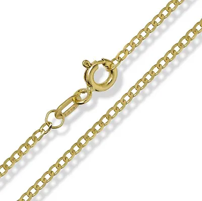 £84.99 • Buy 9ct Gold Curb Chain Diamond Cut Flat Trace Rope Figaro D/c Necklace Bracelet Box