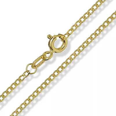 £84.99 • Buy 9ct Gold Curb Chain Diamond Cut Flat Trace Rope Figaro D/c Necklace Bracelet Box
