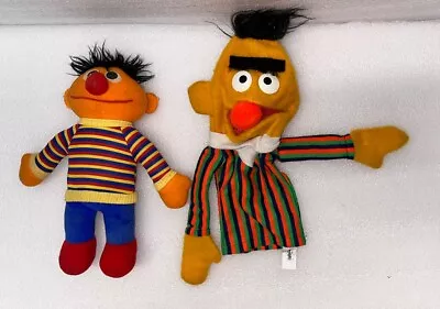 Vintage Softies Sesame Street Bert And Ernie Plush Stuffed Animal Toys/puppet • $2.99