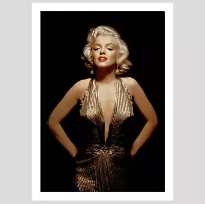 Marilyn Monroe Gold Dress Art Print • $60