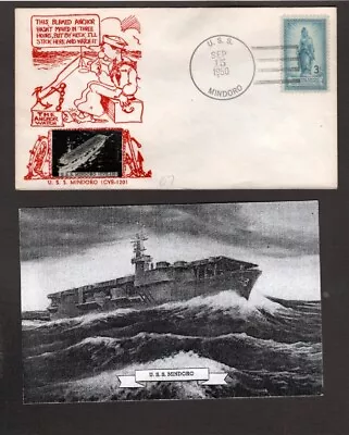 U.S.S. Mindoro (CVE-120) - Naval Ship's Cover -September 15 1950 -Gmahle Cachet • $4.99