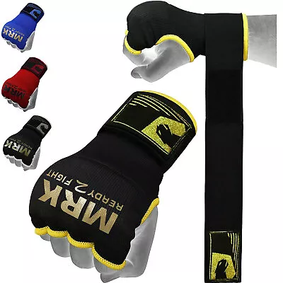 MRK Kids Boxing Gel Inner Gloves Hand Wraps 75cm Long Wrist Straps MMA Bandages • $17.99