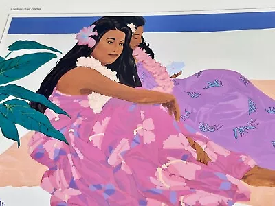Art Print  Kealani & Friend  Hawaiian Women L. Fumagalli 11.5x15.0 Unframed Vtg. • $12.99