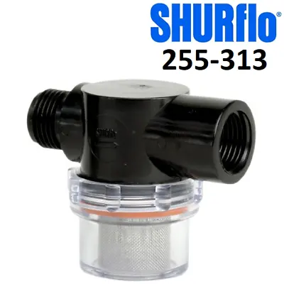 Shurflo Filter / Strainer 1/2  Thread - Screw On  In-line Water Filter 255-313 • £13.35