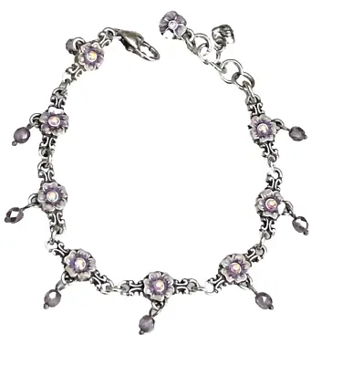 $18.69 • Buy Brighton Forget Me Not Enamel Flower Charm Bracelet