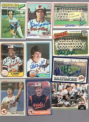 Autographed Baltimore Orioles 1970's 1980's 1990's #2 New Lower Prices 20% OFF 4 • $2.99