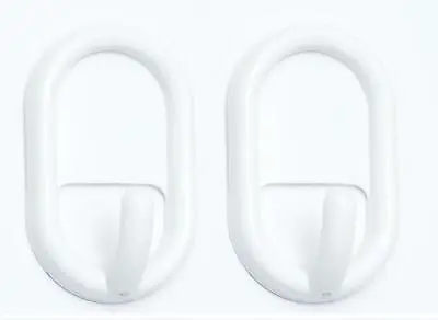 Plastic Magnetic Mount 2-1/2  Utility Storage Hook 2 Pack White • $8.99