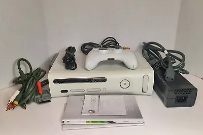 Microsoft~Xbox 360~Pro System 60GB White Console & Controller Bundle~Works Well~ • $84.95