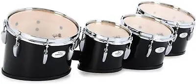 Pearl Finalist Marching Tenor Drums - 8/10/12/13 Inch Midnight Black • $1053