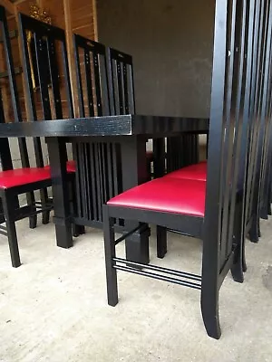 £1550 • Buy Charles Rennie Mackintosh Ingram Street Chairs Set Of 8 And Table