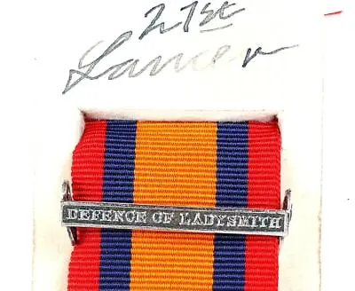 Qsa Queens South Africa Medal Ribbon Bar Clasp Defence Of Ladysmith Boer War • $23.27