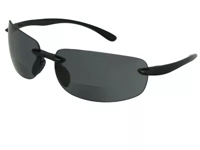 Rimless Polycarbonate Lens Bifocal Sunglasses Style B54 • $16.45