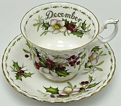 $34.95 • Buy Royal Albert Flower Of The Month December Christmas Rose Tea Cup And Saucer Set