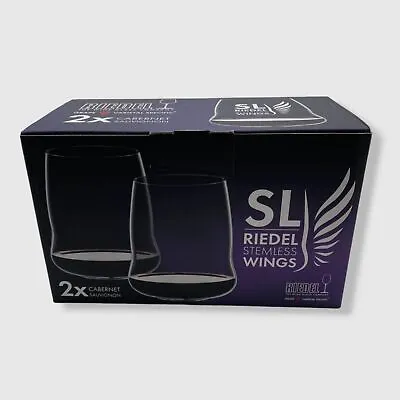 $40 Riedel Clear SL Wings Aromatic Clear Cabernet/Sauvignon Wine Glass 2pc Set • $12.78