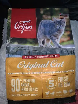 $32.99 • Buy ORIJEN Original Recipe,4lb,Premium High-Protein Grain-Free Dry Cat Food,Packa...