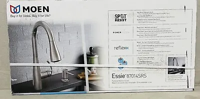 Moen 87014SRS Essie One-Handle High Arc Pulldown Kitchen Faucet. Spot Resist. SS • $119.99