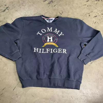Tommy Hilfiger Vintage Blue Pullover Sweater 2XL • $22
