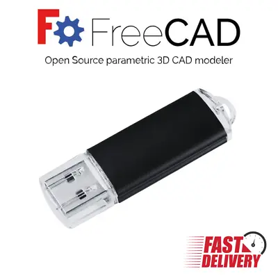 FreeCAD Design 2D & 3D Modelling Suite USB Flash Drive • £8.49