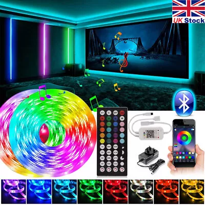 1m-20m LED Strip Lights RGB 5050 Colour Changing Tape Under Cabinet Kitchen TV • £2.34